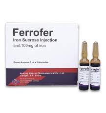 FEROFER 100MG/5ML IRON SUCROSE INJ 100MG/5ML
